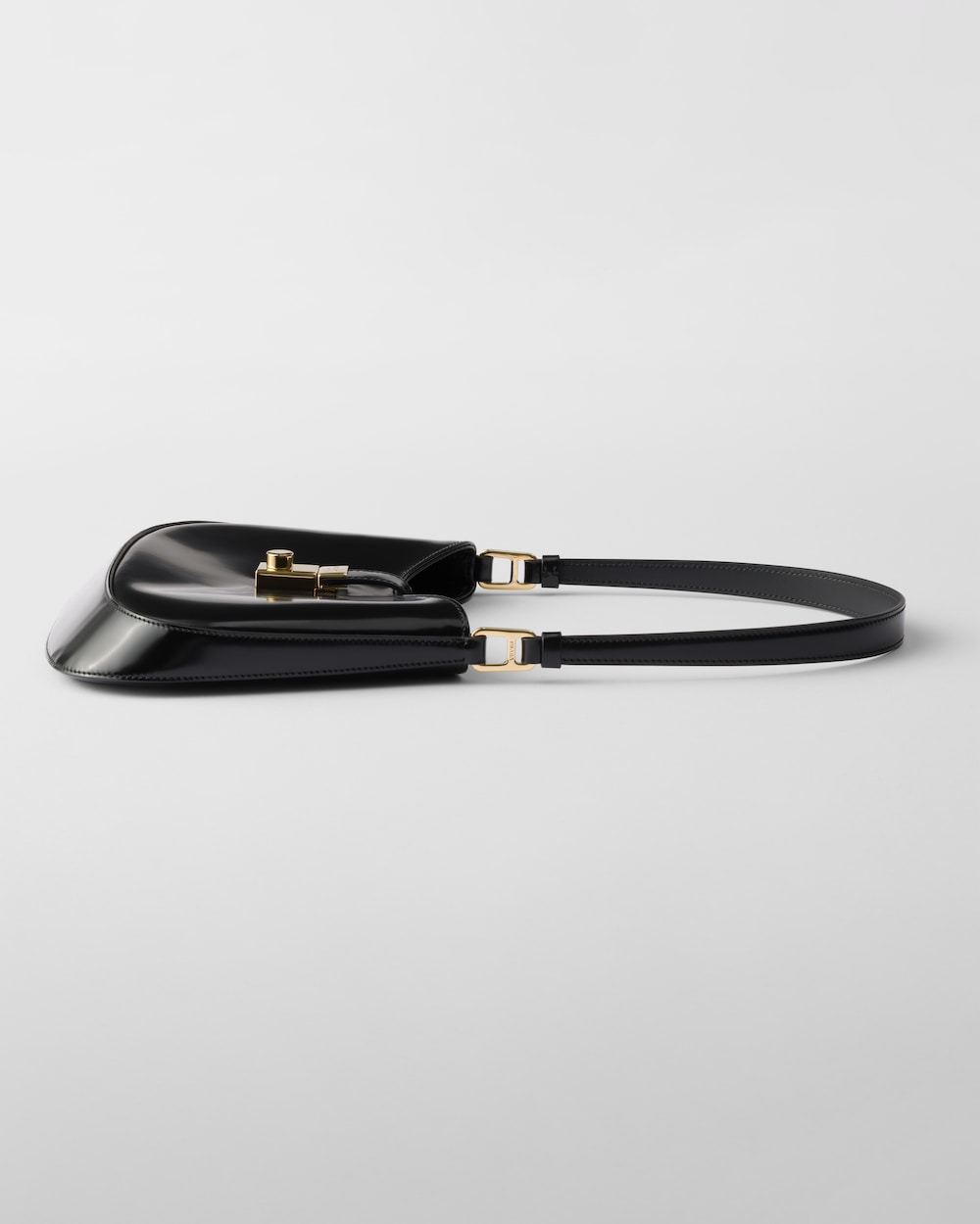 Prada Cleo Brushed Leather Shoulder Bag With Clasp Closure - Image 6